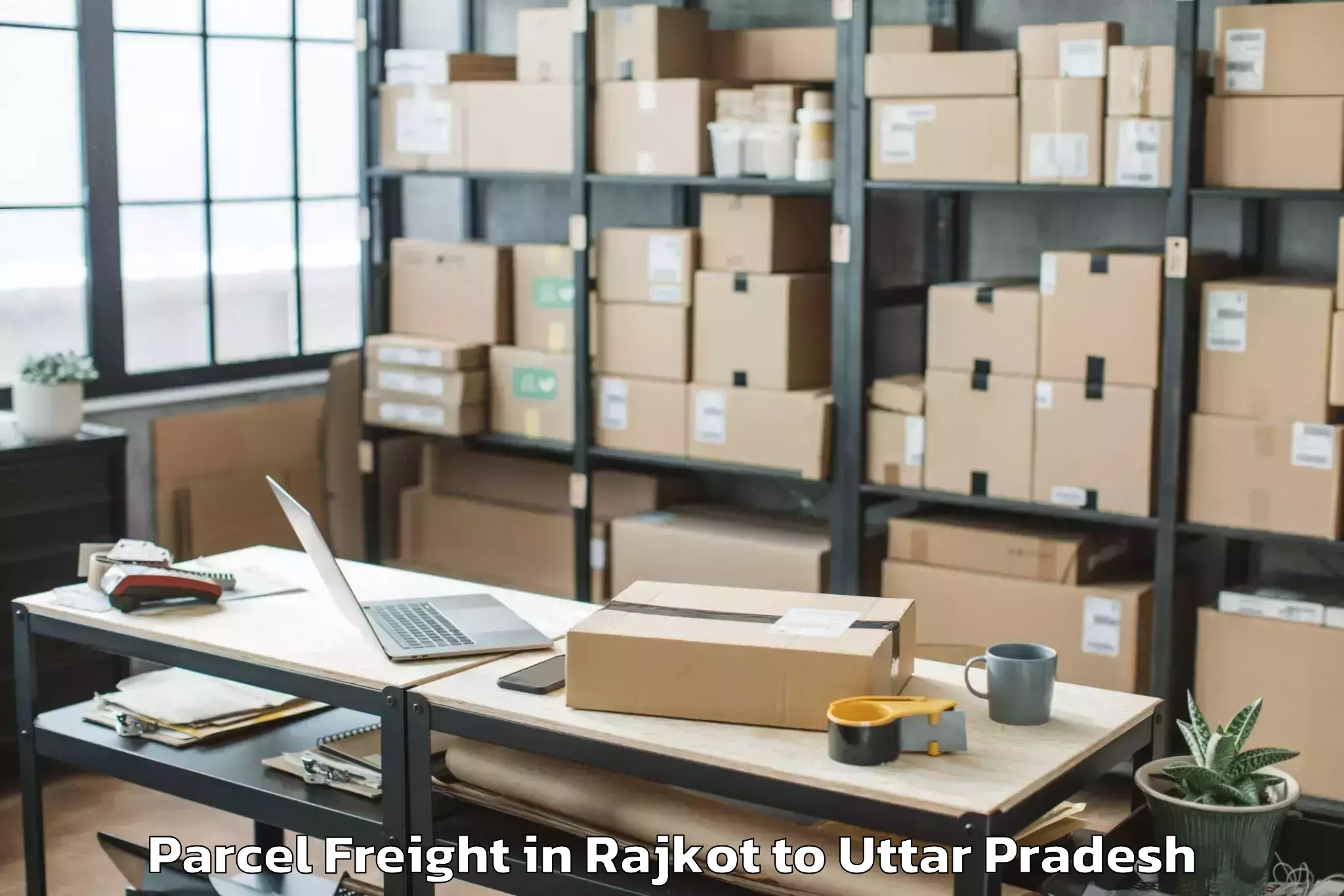 Expert Rajkot to Mau Aimma Parcel Freight